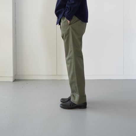 cotton herringbone work pants/olive drab