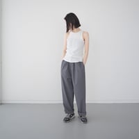 relaxed wide pants/charcoal gray
