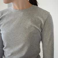 organic gauze tops/gray heather