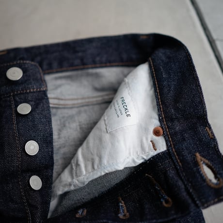 13.5oz.selvedgedenim jeans/one wash/wide straight