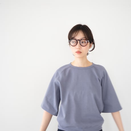 mvs cotton/half sleeve tshirt/blue stone