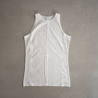 organic gauze sleeveless top/white