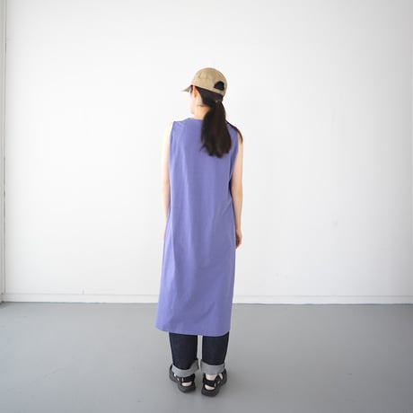 dry vortex cotton/sleeveless dress/lavender