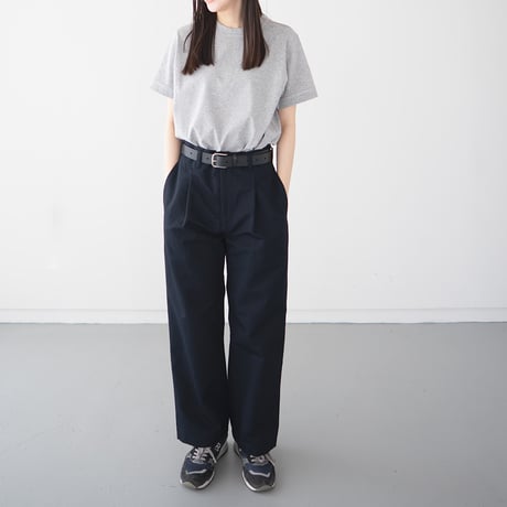 dry touch cotton/wide collar sleeve binder tee/heather gray/size1.2