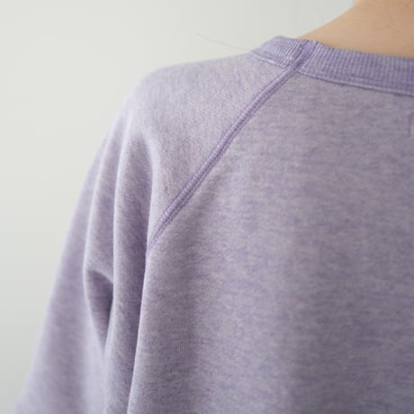 french terry half-sleeve top/purple heather