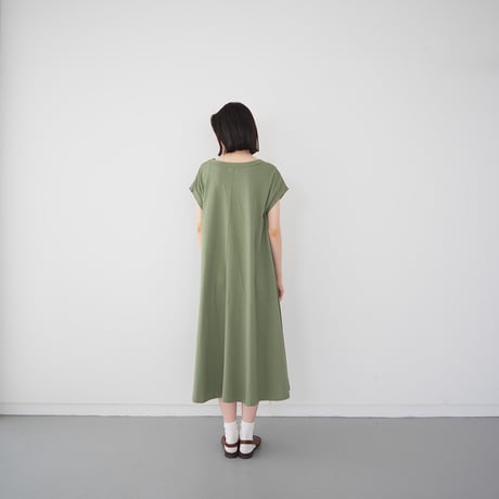 organic cotton flow one piece/vineyard green