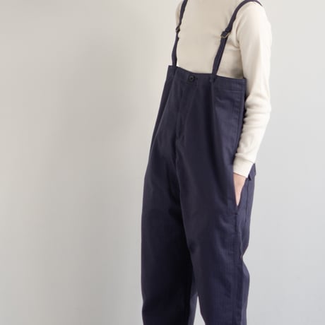 cotton herringbone  stocking wader/faded navy