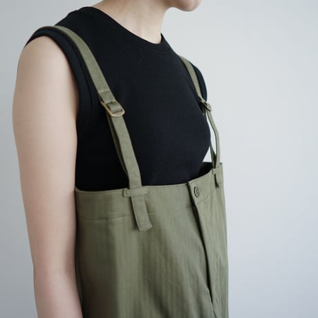 heavy fries cotton/tank top /black