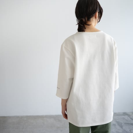 mid-length heritage Basque shirt/off white
