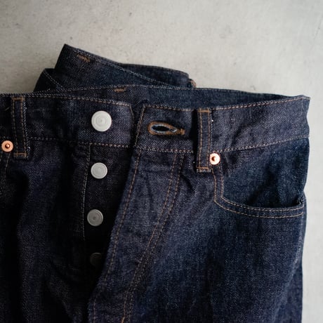13.5oz.selvedgedenim jeans/one wash/wide straight