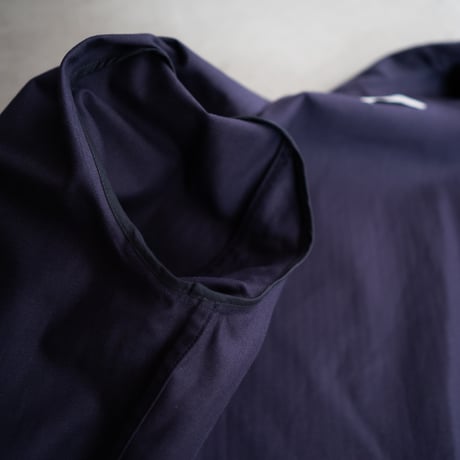 cotton herringbone coverall jacket/faded navy