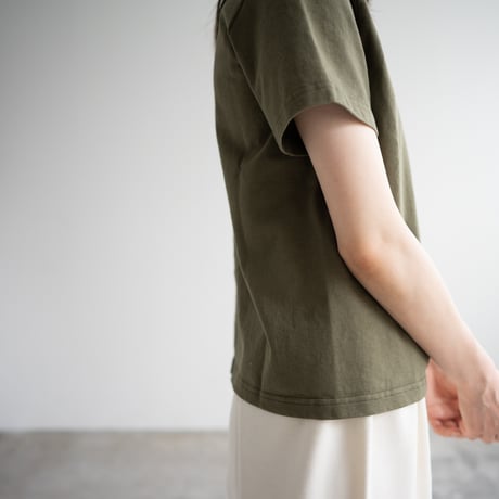mvs cotton/center back tshirt /olivine/size1.2.3