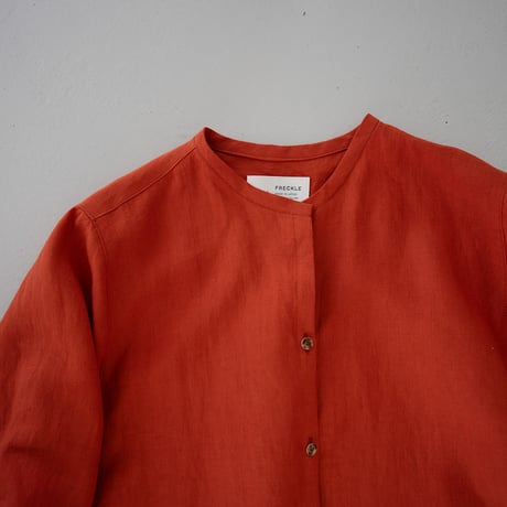 belgian linen shits one-piece/brick