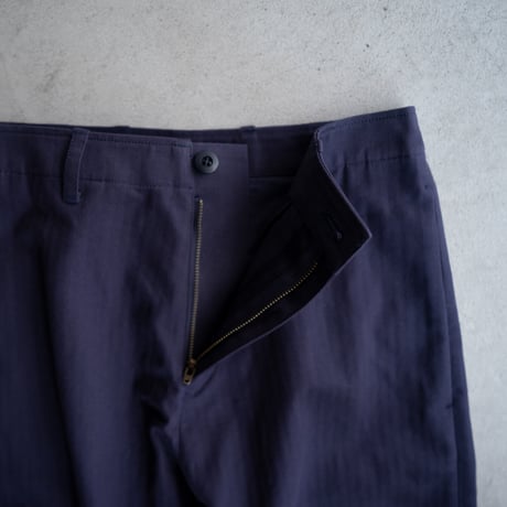 cotton herringbone work pants/faded navy