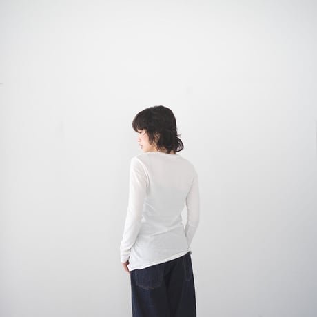 organic warm gauze tops/white