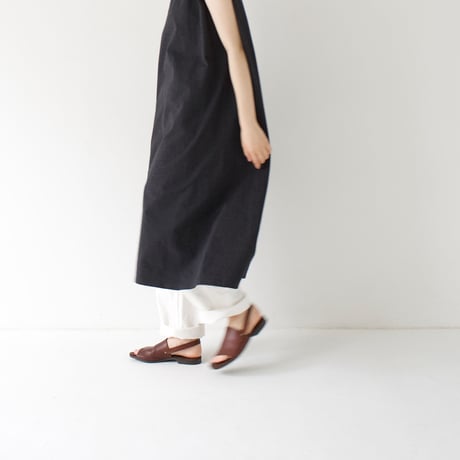 dry vortex cotton/sleeveless dress/charcoal gray