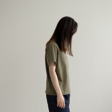 mvs cotton/center back tshirt /olivine/size1.2.3