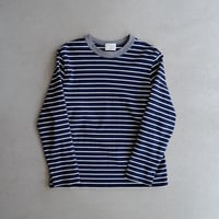 border border long sleeve tee/navy