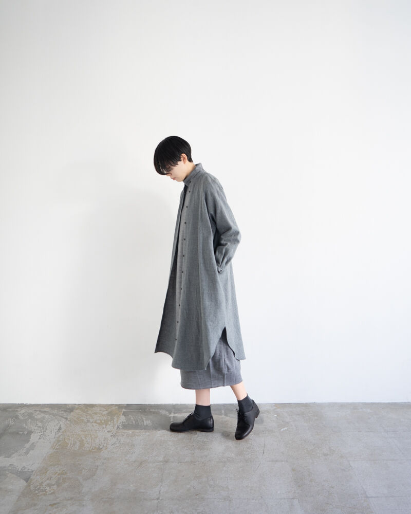 turtle knit long onepiece/heather gray