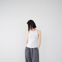 organic gauze sleeveless top/white