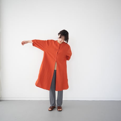 belgian linen shits one-piece/brick