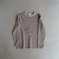 border border long sleeve tee/gray
