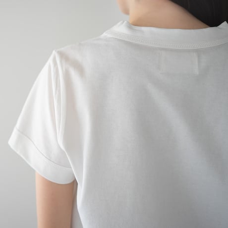 dry touch cotton/wide collar sleeve binder tee/off white/size1.2
