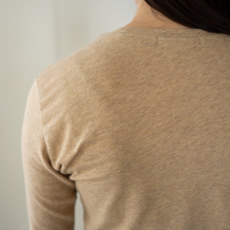 organic gauze tops/brown heather