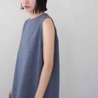 dry vortex cotton no tumbler/sleeveless dress/indigo