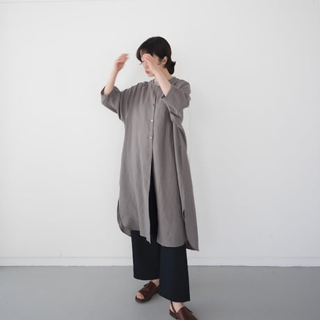 belgian linen shits one-piece/gray
