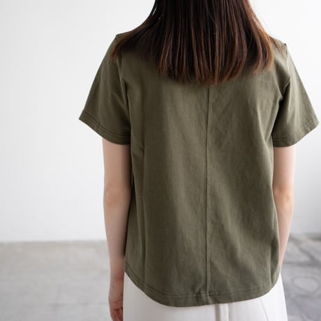 mvs cotton/center back tshirt /olivine/size1.2.3