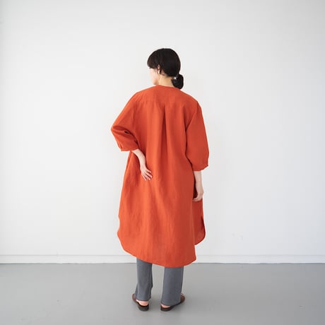 belgian linen shits one-piece/brick