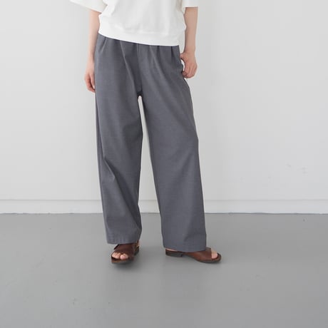 relaxed wide pants/charcoal gray