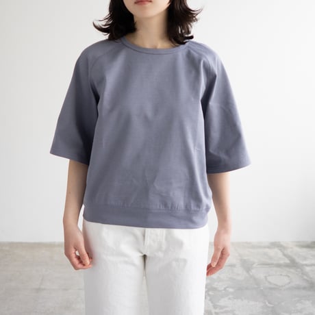 mvs cotton/half sleeve tshirt/blue stone