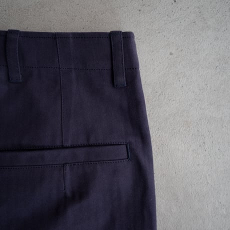 cotton herringbone work pants/faded navy