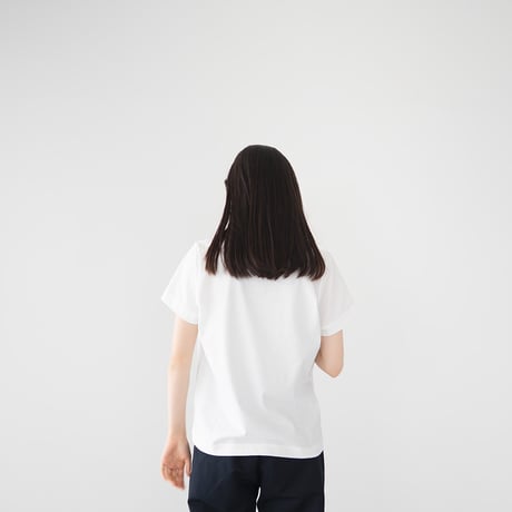 dry touch cotton/wide collar sleeve binder tee/off white/size1.2