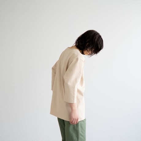 mid-length heritage Basque shirt/mother pearl