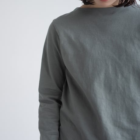 mvs cotton/center back long sleeve tshirt/granite green/size1.2.3