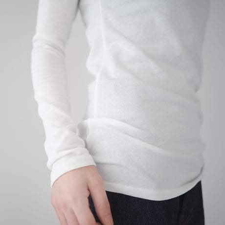 organic warm gauze tops/white