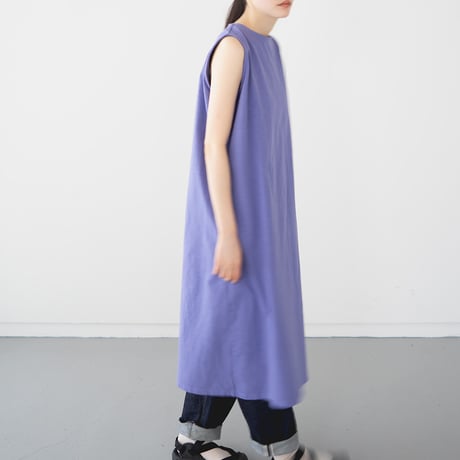 dry vortex cotton/sleeveless dress/lavender