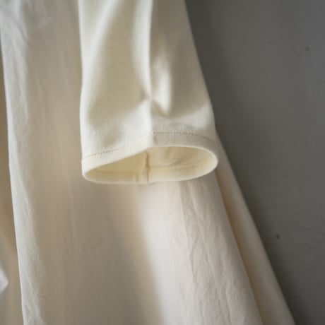 mixed fabric panel dress/kinari
