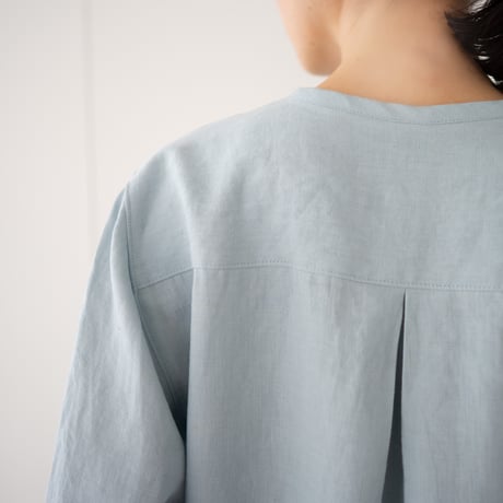 belgian linen shits one-piece/sax