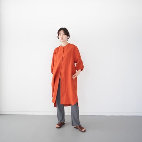 belgian linen shits one-piece/brick