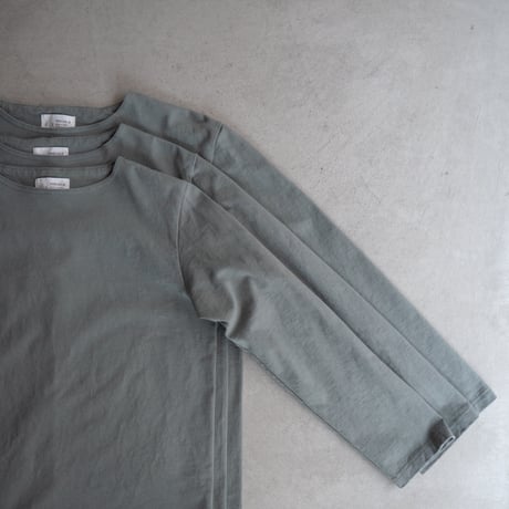 mvs cotton/center back long sleeve tshirt/granite green/size1.2.3