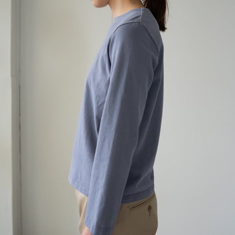 mvs cotton/center back long sleeve tshirt/blue stone/size1.2.3