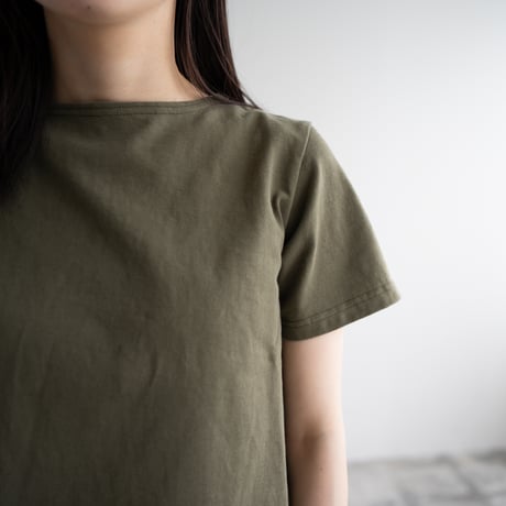 mvs cotton/center back tshirt /olivine/size1.2.3