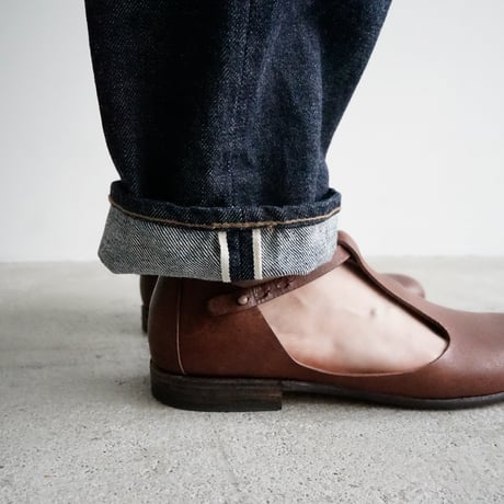 13.5oz.selvedgedenim jeans/one wash/wide straight