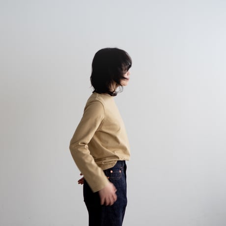 mvs cotton/center back long sleeve tshirt/ancient grain/size1.2.3