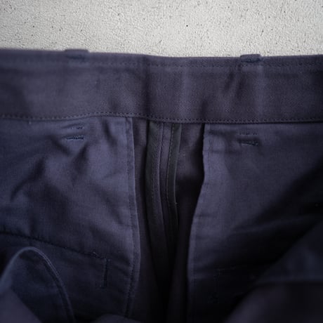 cotton herringbone work pants/faded navy