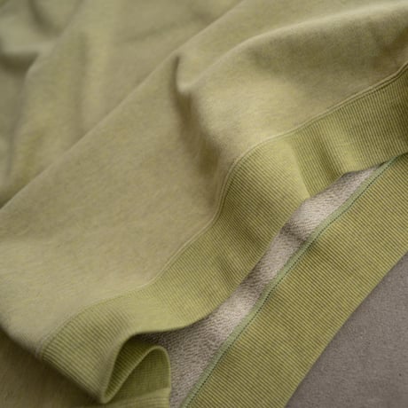 french terry half-sleeve top/green heather
